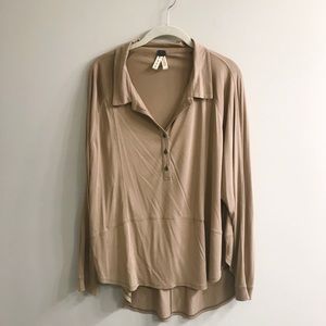 Free People Oversized Long Sleeve Tee